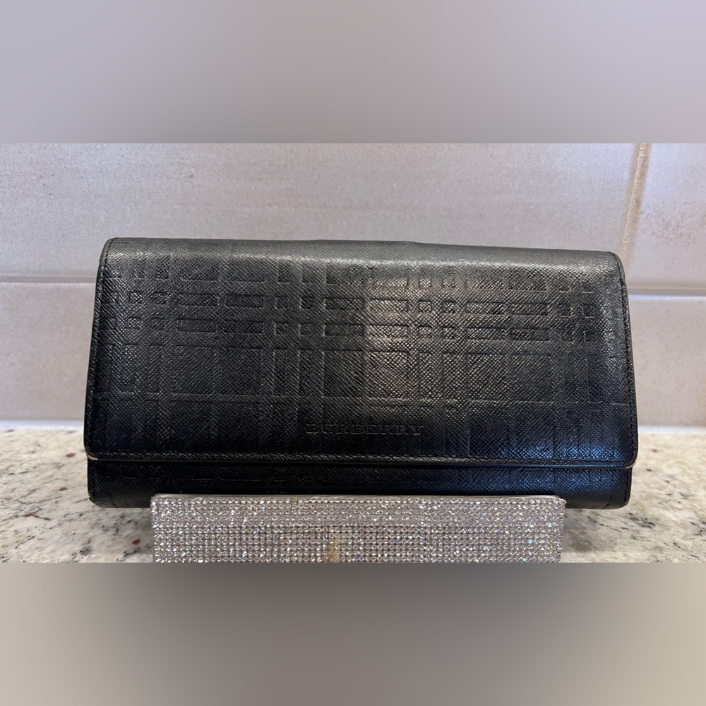 BURBERRY Cavendish Leather Long Bifold Wallet